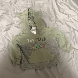 The Child Green and Gray Kids Hoodie